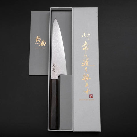 Gyuto VG-10 Damast Eschenholz Griff 150mm-[Musashi]-[Japan-Küchenmesser]