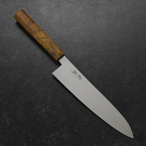 Gyuto VG-10 Damast Gelb-Brauner Birkenholz Griff 210mm-[Musashi]-[Japan-Küchenmesser]