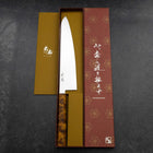 Gyuto VG-10 Damast Gelb-Brauner Birkenholz Griff 240mm-[Musashi]-[Japan-Küchenmesser]