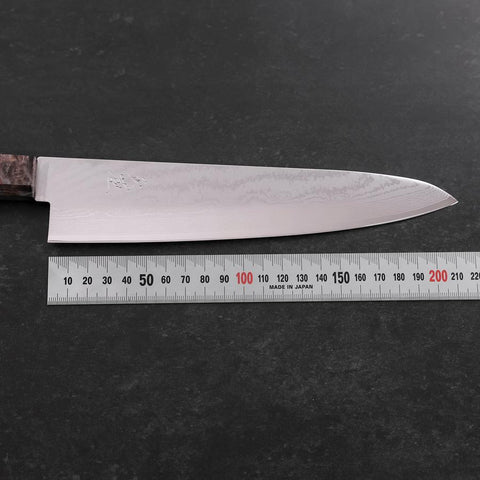 Gyuto VG-10 Damast Grauer Ahornholz Griff210mm-[Musashi]-[Japan-Küchenmesser]
