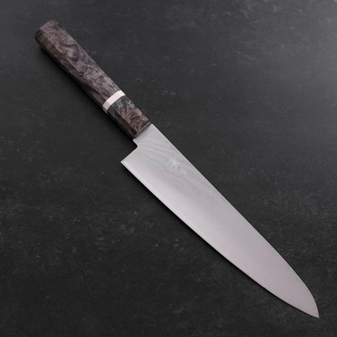 Gyuto VG-10 Damast Grauer Ahornholz Griff210mm-[Musashi]-[Japan-Küchenmesser]