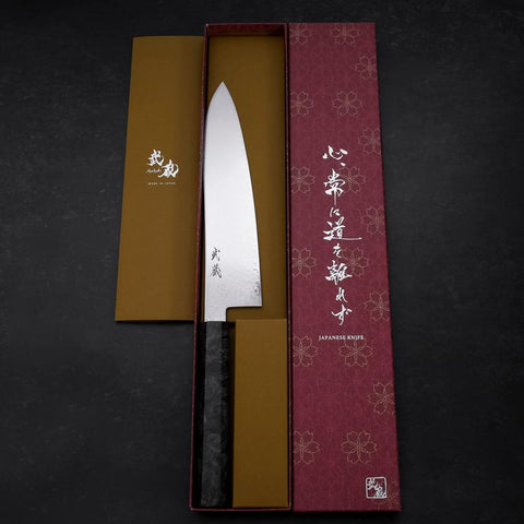 Gyuto VG-10 Damast Grauer Birkenholz Griff 210mm-[Musashi]-[Japan-Küchenmesser]