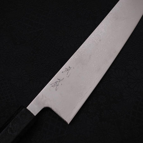 Gyuto VG-10 Damast Ishime Sumi Schwarzer Urushi Griff 210mm-[Musashi]-[Japan-Küchenmesser]
