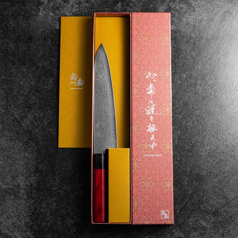 Gyuto VG-10 Damast Pakka Griff 210mm-[Musashi]-[Japan-Küchenmesser]