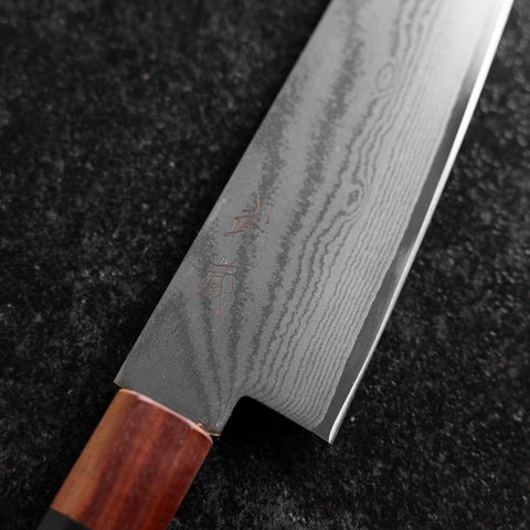 Gyuto VG-10 Damast Rosen-und Ebenholz Griff 180mm-[Musashi]-[Japan-Küchenmesser]