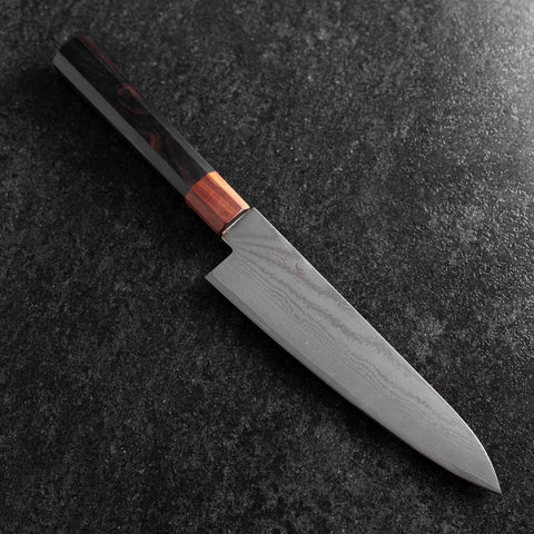 Gyuto VG-10 Damast Rosen-und Ebenholz Griff 180mm-[Musashi]-[Japan-Küchenmesser]