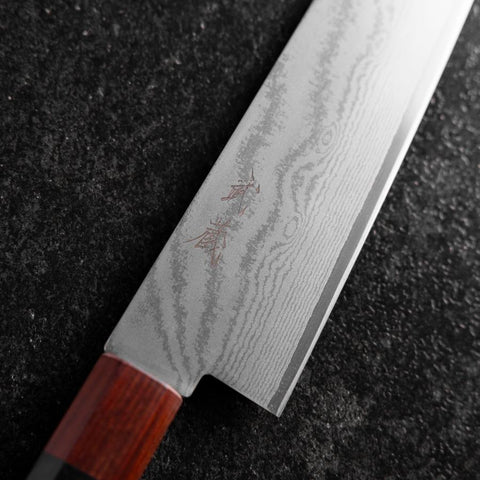 Gyuto VG-10 Damast Rosen-und Ebenholz Griff 210mm-[Musashi]-[Japan-Küchenmesser]