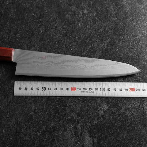 Gyuto VG-10 Damast Rosen-und Ebenholz Griff 210mm-[Musashi]-[Japan-Küchenmesser]
