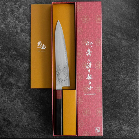 Gyuto VG-10 Damast Rosenholz Griff 210mm-[Musashi]-[Japan-Küchenmesser]