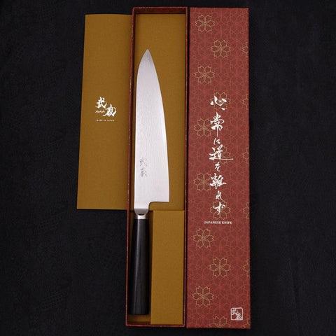 Gyuto VG-10 Damast Runder Westlicher Griff 210mm-[Musashi]-[Japan-Küchenmesser]