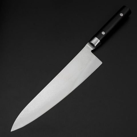 Gyuto VG-10 Damast Runder Westlicher Schwarzer Griff 235mm-[Musashi]-[Japan-Küchenmesser]