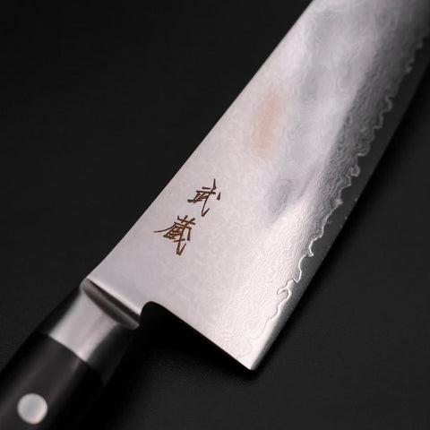 Gyuto VG-10 Damast Runder Westlicher Schwarzer Griff 235mm-[Musashi]-[Japan-Küchenmesser]
