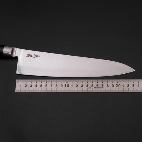 Gyuto VG-10 Damast Runder Westlicher Schwarzer Griff 235mm-[Musashi]-[Japan-Küchenmesser]
