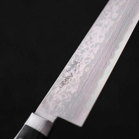 Gyuto VG-10 Damast Schwarzer Westlicher Griff 180mm-[Musashi]-[Japan-Küchenmesser]