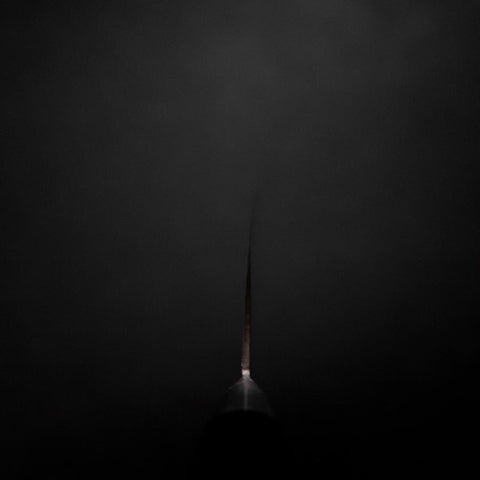 Gyuto VG-10 Damast Schwarzer Westlicher Griff 180mm-[Musashi]-[Japan-Küchenmesser]