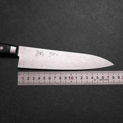 Gyuto VG-10 Damast Schwarzer Westlicher Griff 180mm-[Musashi]-[Japan-Küchenmesser]