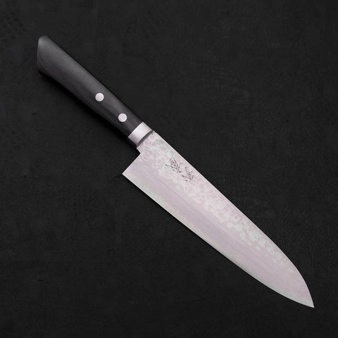 Gyuto VG-10 Damast Schwarzer Westlicher Griff 180mm-[Musashi]-[Japan-Küchenmesser]