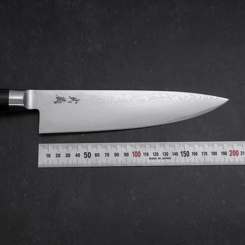 Gyuto VG-10 Damast Schwarzer Westlicher Griff 200mm-[Musashi]-[Japan-Küchenmesser]
