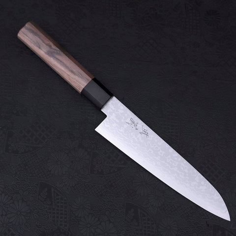 Gyuto VG-10 Damast Walnussholz Griff 180mm-[Musashi]-[Japan-Küchenmesser]