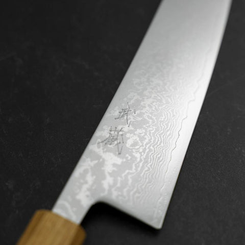 Gyuto VG-10 Damast Yaki Urushi Griff 210mm-[Musashi]-[Japan-Küchenmesser]