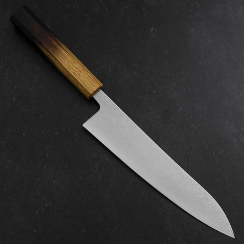 Gyuto VG-10 Damast Yaki Urushi Griff 210mm-[Musashi]-[Japan-Küchenmesser]
