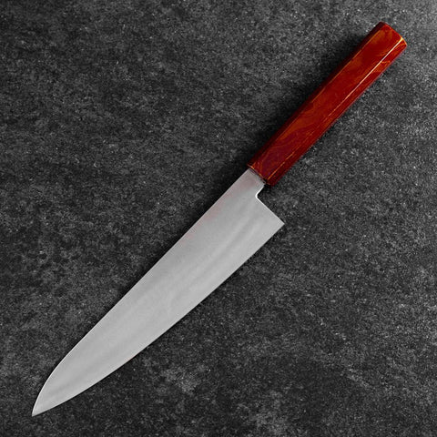 Gyuto VG-10 Damast Yamanaka Roter Urushi Griff 210mm-[Musashi]-[Japan-Küchenmesser]