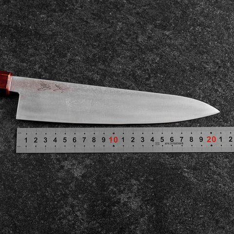 Gyuto VG-10 Damast Yamanaka Roter Urushi Griff 210mm-[Musashi]-[Japan-Küchenmesser]