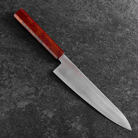 Gyuto VG-10 Damast Yamanaka Roter Urushi Griff 210mm-[Musashi]-[Japan-Küchenmesser]