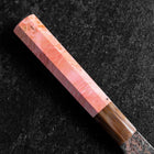 Gyuto VG-10 Kagami Tsuchime Damast Dunkelrosa Büffelhorn und Ahornholz Griff 210mm-[Musashi]-[Japan-Küchenmesser]