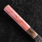 Gyuto VG-10 Kagami Tsuchime Damast Dunkelrosa Büffelhorn und Ahornholz Griff 240mm-[Musashi]-[Japan-Küchenmesser]