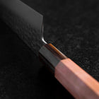 Gyuto VG-10 Kagami Tsuchime Damast Hell-Rosa Büffelhorn und Ahornholz Griff 210mm-[Musashi]-[Japan-Küchenmesser]