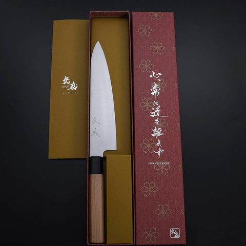 Gyuto VG-10 Poliert Kirschholz Griff 210mm-[Musashi]-[Japan-Küchenmesser]