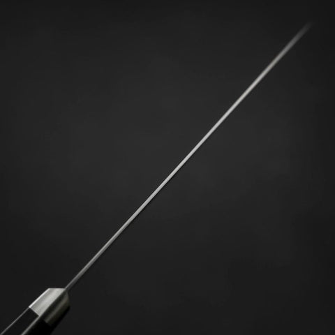 Gyuto VG-10 Poliert Westlicher Kirschholz Griff in Schwarz 180mm-[Musashi]-[Japan-Küchenmesser]