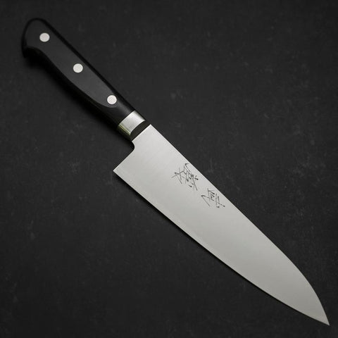 Gyuto VG-10 Poliert Westlicher Kirschholz Griff in Schwarz 180mm-[Musashi]-[Japan-Küchenmesser]