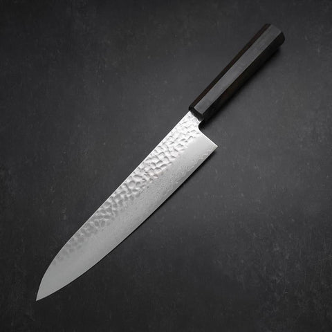 Gyuto VG-10 Tsuchime Damascus Ashwood Handle 240mm-[Musashi]-[Japanese-Kitchen-Knives]