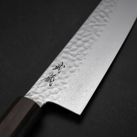 Gyuto VG-10 Tsuchime Damascus Ashwood Handle 240mm-[Musashi]-[Japanese-Kitchen-Knives]