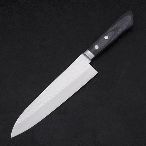 Gyuto VG-10 Tsuchime Damast Dunkelblauer Westlicher Griff 180mm-[Musashi]-[Japan-Küchenmesser]