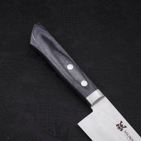 Gyuto VG-10 Tsuchime Damast Dunkelblauer Westlicher Griff 180mm-[Musashi]-[Japan-Küchenmesser]
