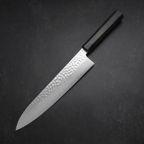 Gyuto VG-10 Tsuchime Damast Eschenholz Griff 240mm-[Musashi]-[Japan-Küchenmesser]