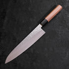 Gyuto VG-10 Tsuchime Damast Walnussholz Griff 210mm-[Musashi]-[Japan-Küchenmesser]