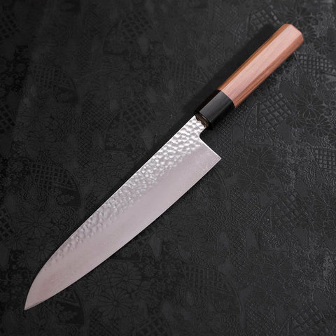 Gyuto VG-10 Tsuchime Damast Walnussholz Griff 210mm-[Musashi]-[Japan-Küchenmesser]