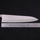 Gyuto VG-10, Tsuchime Damast Westlicher Griff in Schwarz, 210mm-[Musashi]-[Japan-Küchenmesser]