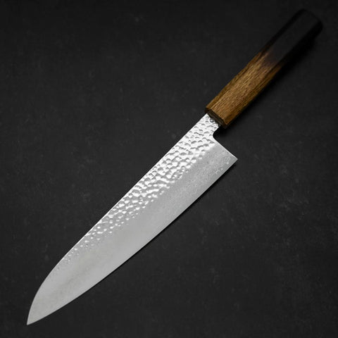 Gyuto VG-10 Tsuchime Damast Yaki Urushi Griff 210mm-[Musashi]-[Japan-Küchenmesser]
