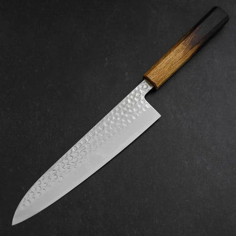 Gyuto VG-10 Tsuchime Damast Yaki Urushi-Griff 210mm-[Musashi]-[Japan-Küchenmesser]