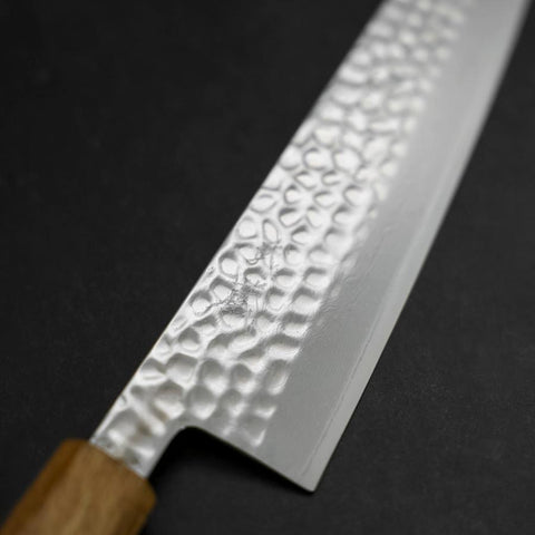 Gyuto VG-10 Tsuchime Damast Yaki Urushi Griff 210mm-[Musashi]-[Japan-Küchenmesser]