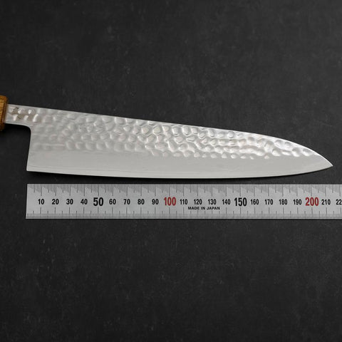 Gyuto VG-10 Tsuchime Damast Yaki Urushi Griff 210mm-[Musashi]-[Japan-Küchenmesser]