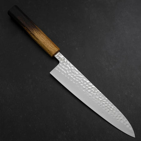 Gyuto VG-10 Tsuchime Damast Yaki Urushi Griff 210mm-[Musashi]-[Japan-Küchenmesser]