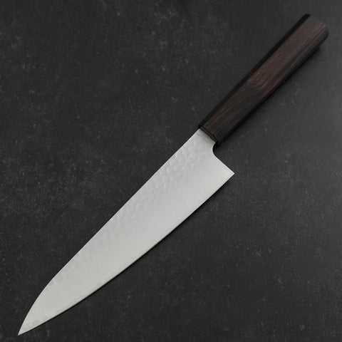 Gyuto VG-10 Tsuchime Ebenholz Griff 200mm-[Musashi]-[Japan-Küchenmesser]