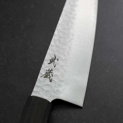 Gyuto VG-10 Tsuchime Ebenholz Griff 200mm-[Musashi]-[Japan-Küchenmesser]