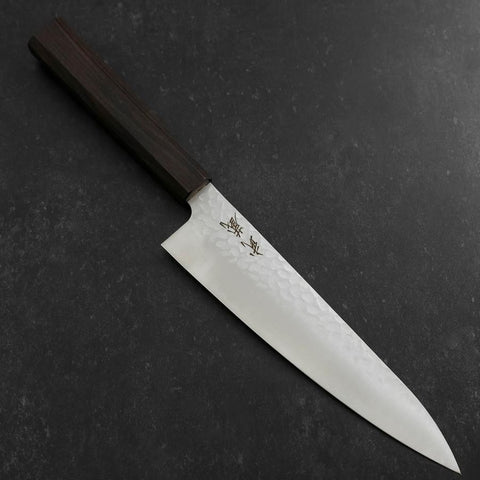 Gyuto VG-10 Tsuchime Ebenholz Griff 200mm-[Musashi]-[Japan-Küchenmesser]
